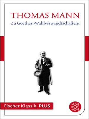 cover image of Zu Goethes »Wahlverwandtschaften«